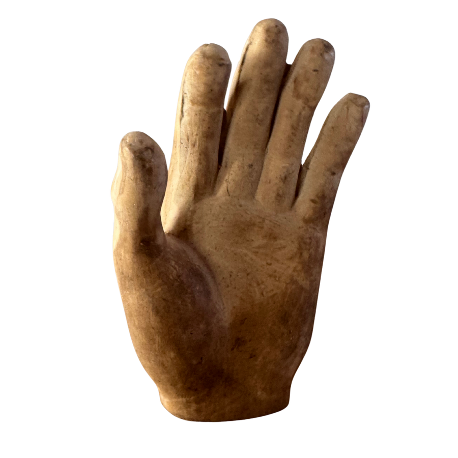 Textured Plaster Hand Sculpture