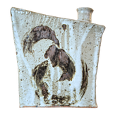 Rectangular Studio Ceramic Vase with Abstract Glaze