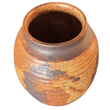 Rust and Umber Glazed Studio Ceramic Vase