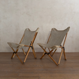 Pair of Tripolina Canvas Chairs by Joseph B. Femby, 1960s
