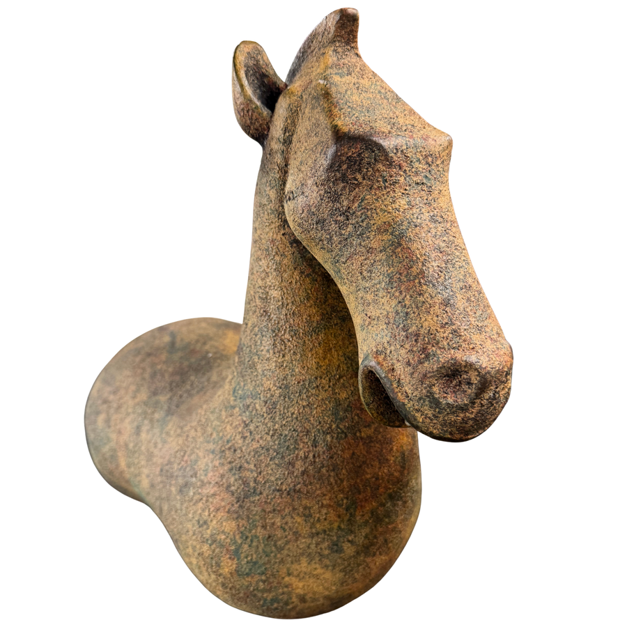 Textural Ceramic Horse Sculpture