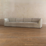 Thayer Coggin Sculptural Sofa in Cream Velvet