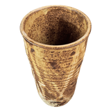 Textured Tan Ceramic Vase