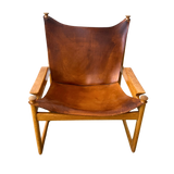 Saddle Leather Sling Safari Chair