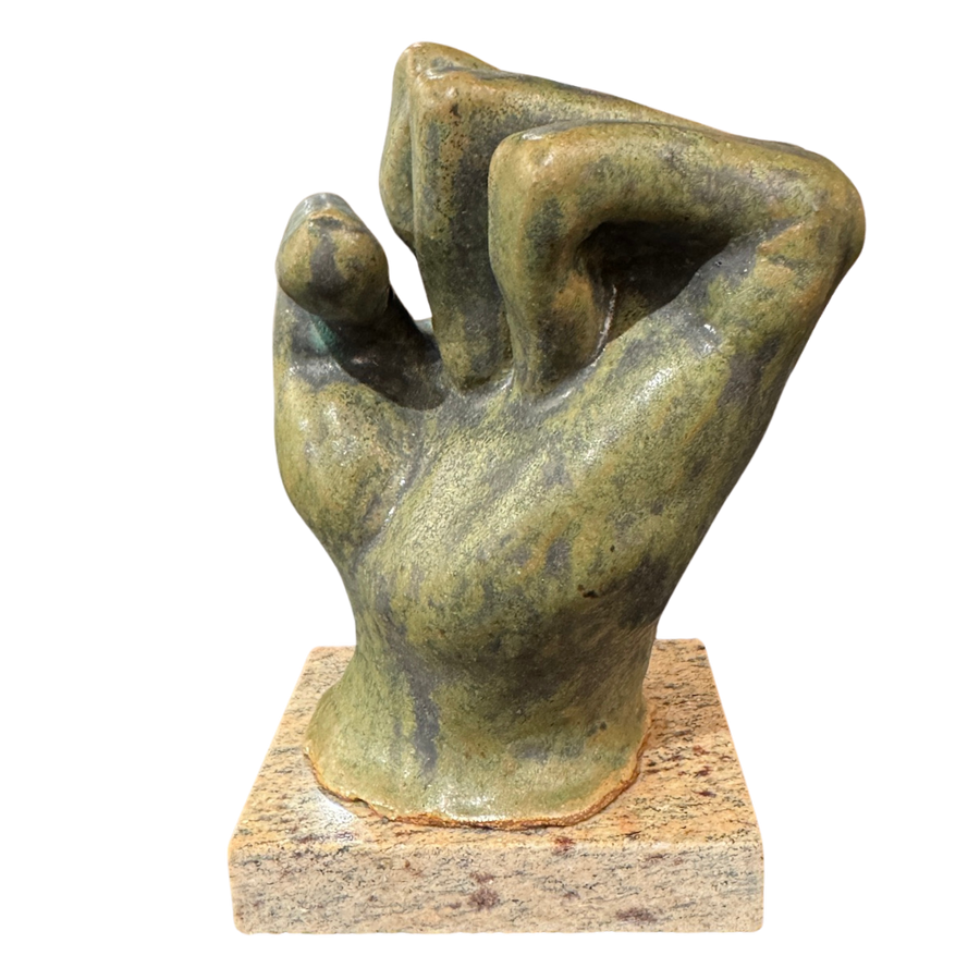 Patinated Bronze Hand Sculpture