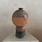 Textured Bottle Form Studio Pottery Decorative Vessel