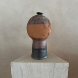 Textured Bottle Form Studio Pottery Decorative Vessel