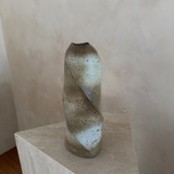 Sculptural Twisted Studio Pottery Vase