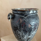 Contrast Glaze Studio Pottery Vase with Handles