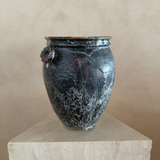 Contrast Glaze Studio Pottery Vase with Handles