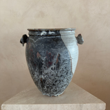 Contrast Glaze Studio Pottery Vase with Handles