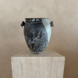 Contrast Glaze Studio Pottery Vase with Handles