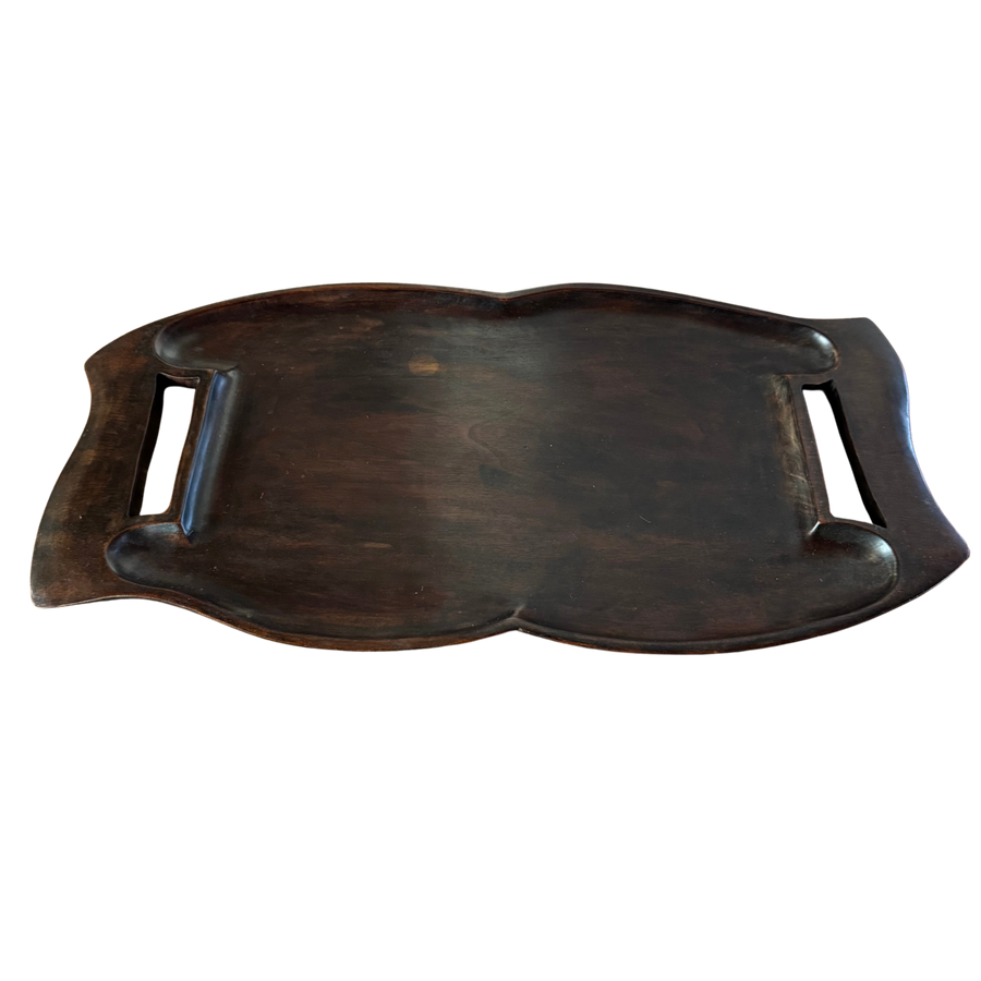 Hand Carved Mahogany Tray