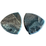 Pair of Vintage Triangular Textured Marble End Tables