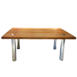 Chrome Leg Wood Desk