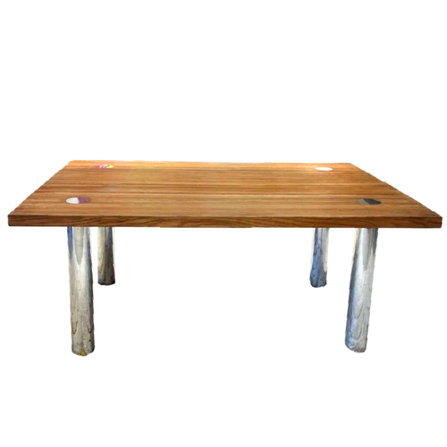 Chrome Leg Wood Desk