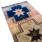 Vintage Anatolian Kilim Rug with Indigo Accents