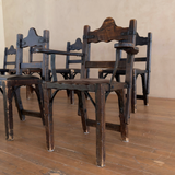 Set of 8 Monumental Spanish Colonial Dining Chairs