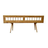 Antique Raw Pine Spindle Back Bench