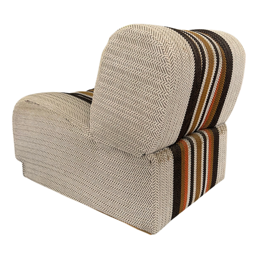 Sunset Stripe Modular Chairs in Textured Herringbone