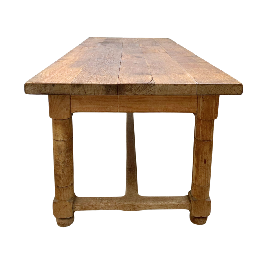 Early 20th Century French Oak Farm Table