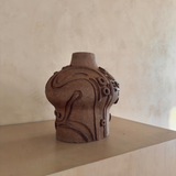 Abstract Relief Terracotta Vase
