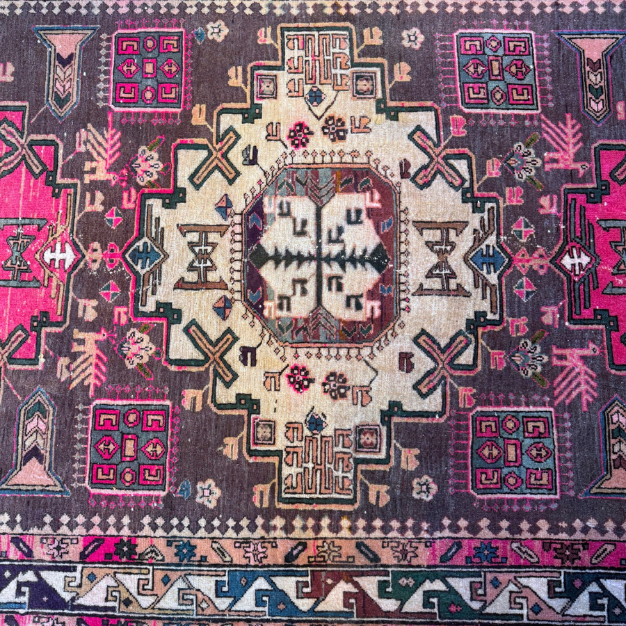 Vintage Pink Persian Area Rug