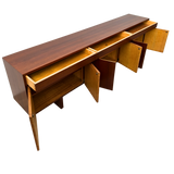 Low Teak Panel Sideboard, 1970s