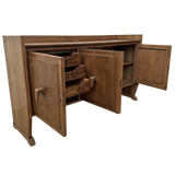 Aged French Oak Three Door Sideboard