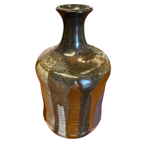 Striped Earth Toned Studio Vase