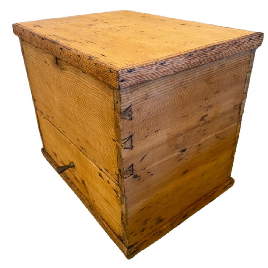 Vintage Handmade Pine Storage Box