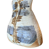 Large Studio Pottery Vessel with Blue and Earth Toned Accents