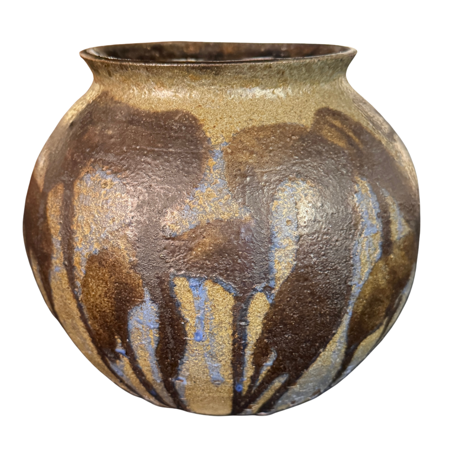 Drip Glaze Studio Pottery Vessel
