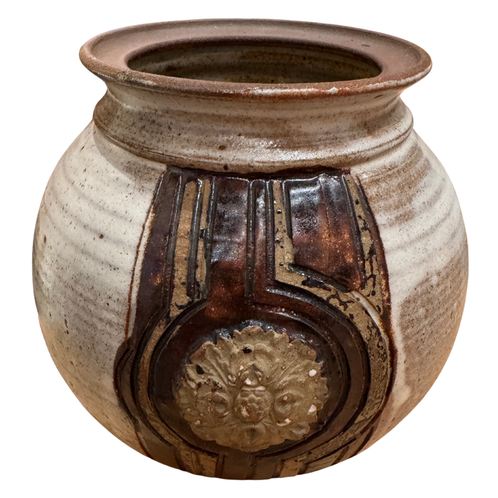Relief Medallion Studio Ceramic Vessel