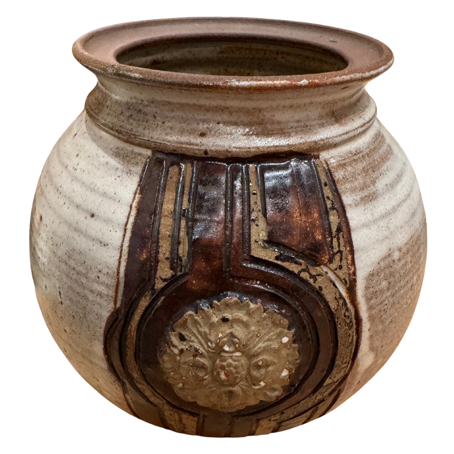 Relief Medallion Studio Ceramic Vessel