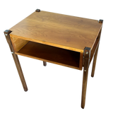 Pair of Walnut and Teak Nightstands, 1960s