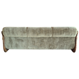 Vintage Sage Green Spanish Oak Framed Sofa, 1960s