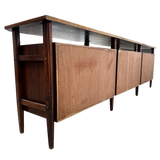 Long Hand Carved Walnut Sideboard