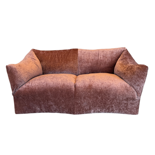 Tentazione Loveseat by Mario Bellini in Rosewood Velvet