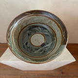 Hand-Painted Studio Pottery Bowl with Brushwork Design