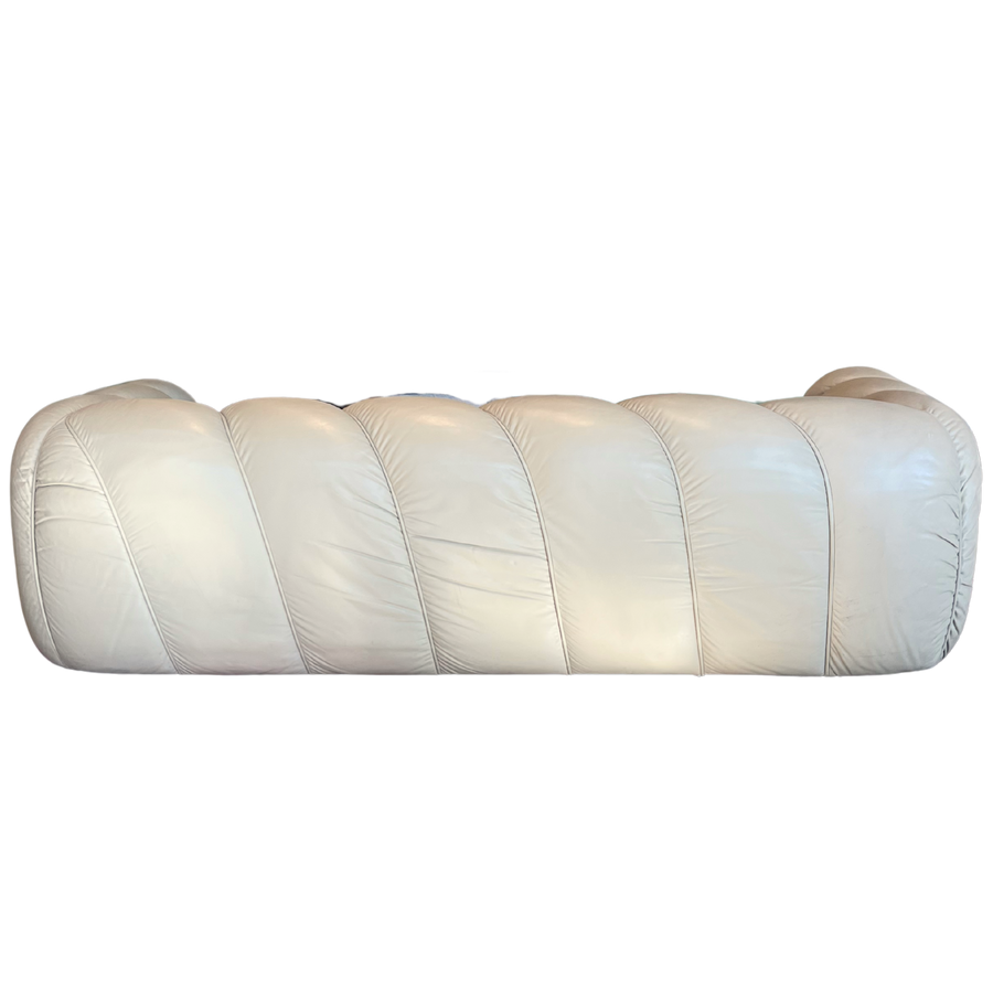 Taupe Leather 'Candy' Sofa by Vivai Del Sud, 1980s