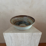 Hand-Painted Studio Pottery Bowl with Brushwork Design