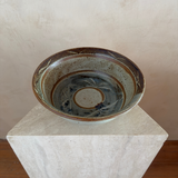 Hand-Painted Studio Pottery Bowl with Brushwork Design