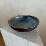 Oxblood and Cerulean Studio Pottery Bowl