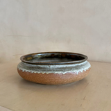 Axella Textured Earthtone Pottery Serving Bowl
