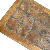 French Artisan Oak and Tile Coffee Table
