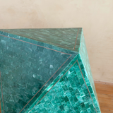 Maitland-Smith Green Tessellated Side Table