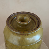 Olive Glaze Studio Pottery Lidded Jar