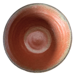 Studio Pottery Bowl in Terracotta and Green Glaze