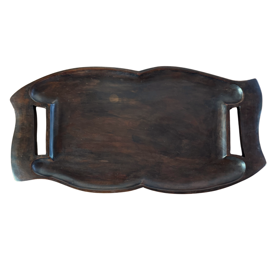 Hand Carved Mahogany Tray